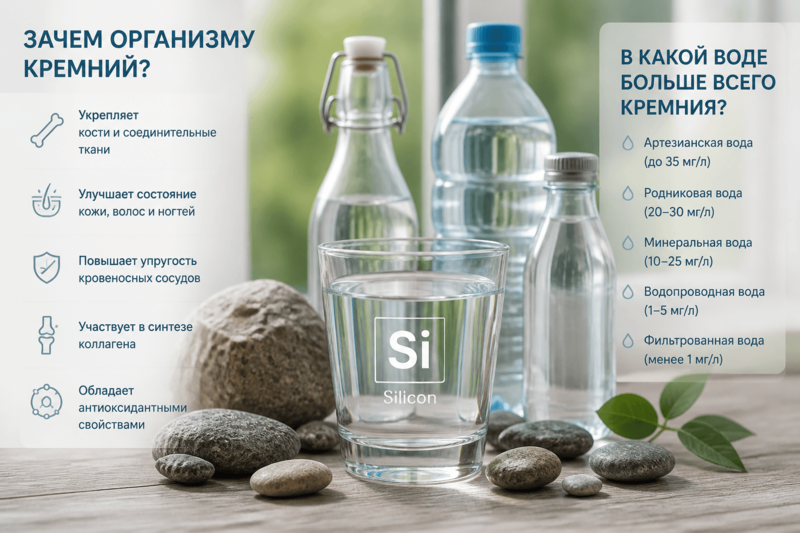 Откуда кремний в минеральной воде 